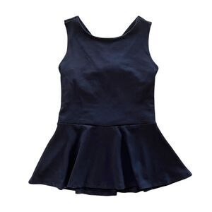 Susana Monaco Black Sleeveless Peplum Top